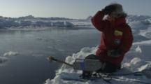 Scientists Take Measurements In The Ice