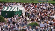 Panorama Of Crowds Of Spectators At Churchhill Downs