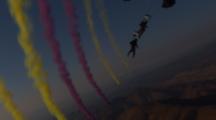 Navy Seals Sky Dive With Multiple Smoke Trails