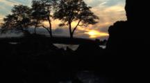 Sunset On Rugged Coast