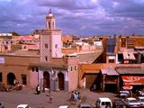 Panoramic View Of Market And City Of Marrakech