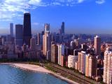 Aerial Of Chicago Cityscape, Lakefront