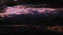 Timelapse Of Storm Clouds Moving Across Dark Sky