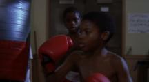 Teenagers Training At A Boxing Gym