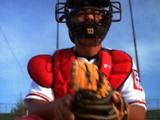 Baseball Catcher Signals, Throws Ball