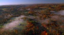 Aerial Over Fall Forest