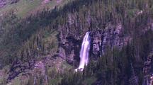 Waterfall Plummets Down Cliff
