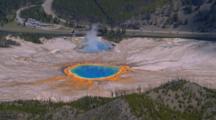 Aerial Of Grand Prismatic Spring, Yellowstone