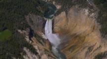 Aerial Of Lower Yellowstone Falls