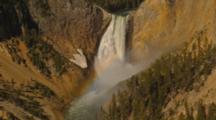 Lower Yellowstone Falls With Rainbow