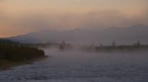 Steaming River At Sunrise