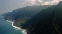 Aerial Na Pali Coast Kauai