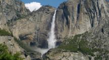 Yosemite Falls Tumbles Down Granite Face