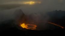 Aerial Over Pu'u O'o Crater Lava Activity
