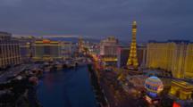 Las Vegas, Overlook Of Bellagio Hotel Fountain And The Strip