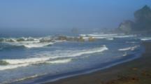 Waves Breaking On Beach, Redwood National Park, California