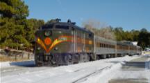 Train Parked At Grand Canyon Depot In Snow
