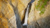 Waterfall Between Granite Rocks
