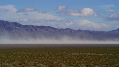 Sand storm by the entrance to Death Valley