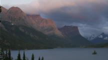 Time Lapse, Glacier National Park, cloudy sunrise at St Mary lake