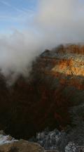 Vertical Time Lapse Grand Canyon South Rim In Fog