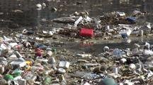 Trash Floats As It Collects In Los Angeles River System