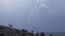 Lightning In The Sky At Yellowstone National Park, Slow Motion 