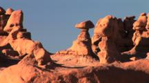 Unique Eroded Rock Formation In Goblin Valley State Park, Utah, Zoom In
