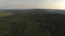 Aerial View Of Pantanal, Mountain Ridges, Farms
