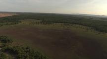 Aerial View Of Pantanal, Large Clearing, Agriculture