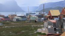Hiking In Pangnirtung On Baffin Island; Fiord In Background