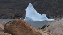 Iceberg And Rocks, Near Qikitarjuaq, Baffin Island