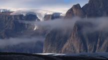 Glacier, Mountains And Penny Ice Cap, Coronation Fiord, Auyuittuq National Park, Baffin Island