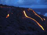 Lava Flows From Hillside