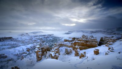 Bryce Canyon National Park after winter storm