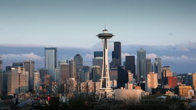 Seattle skyline with Space Needle,Seattle WA