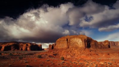 Red Rock formations and buttes at Monument Valley Tribal Park,AZ