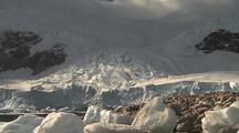 Antarctica Glacier at Seashore