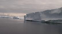 Antarctic Iceberg Scenic, Grey Sky