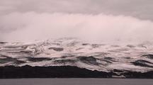 Antarctic Island Shoreline With Mountains