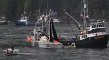 Commercial Fishing In The Wind And Rain