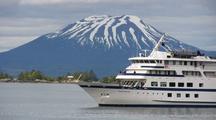 Cruise Ship & Volcano: Inside Passage Alaska