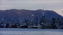 Commercial Fishing Boat Docked At Port