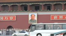 Portrait Of Mao On Tiananmen Square Zoomed Out