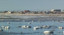 Village Of Kaktovik Barter Island Anwr Establishing Shot With Ice In Foreground
