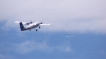 Dehavilland Twin Otter Plane Flies Through Beatiful Clouds Near Denali Mt. Mckinley Air To Air Cineflex