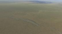 Cineflex Aerial Cineflex Barren Tundra Landscape Push To Brown Bear Standing Casting Long Shadow