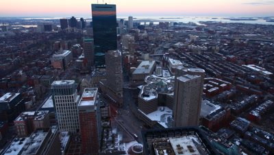 4K UltraHD Day to night timelapse of the Boston Skyline