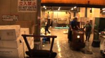 Tsukiji Fish Market, Tokyo - Whole Bluefin Tuna Travel By On People Powered Carts