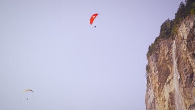 Two paragliders